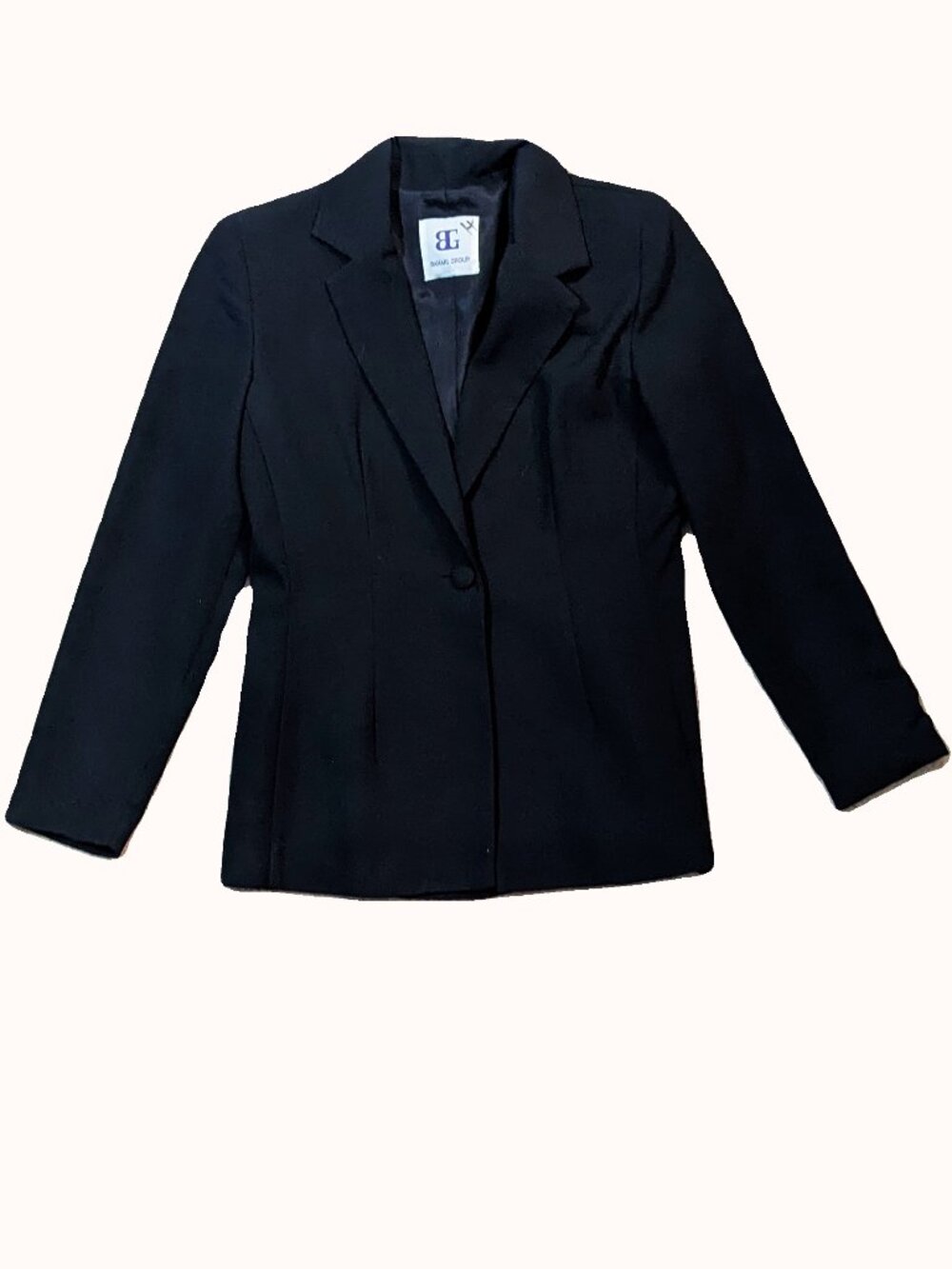 Bahari Group Vintage Single Button Black Blazer Size 2P Preowned